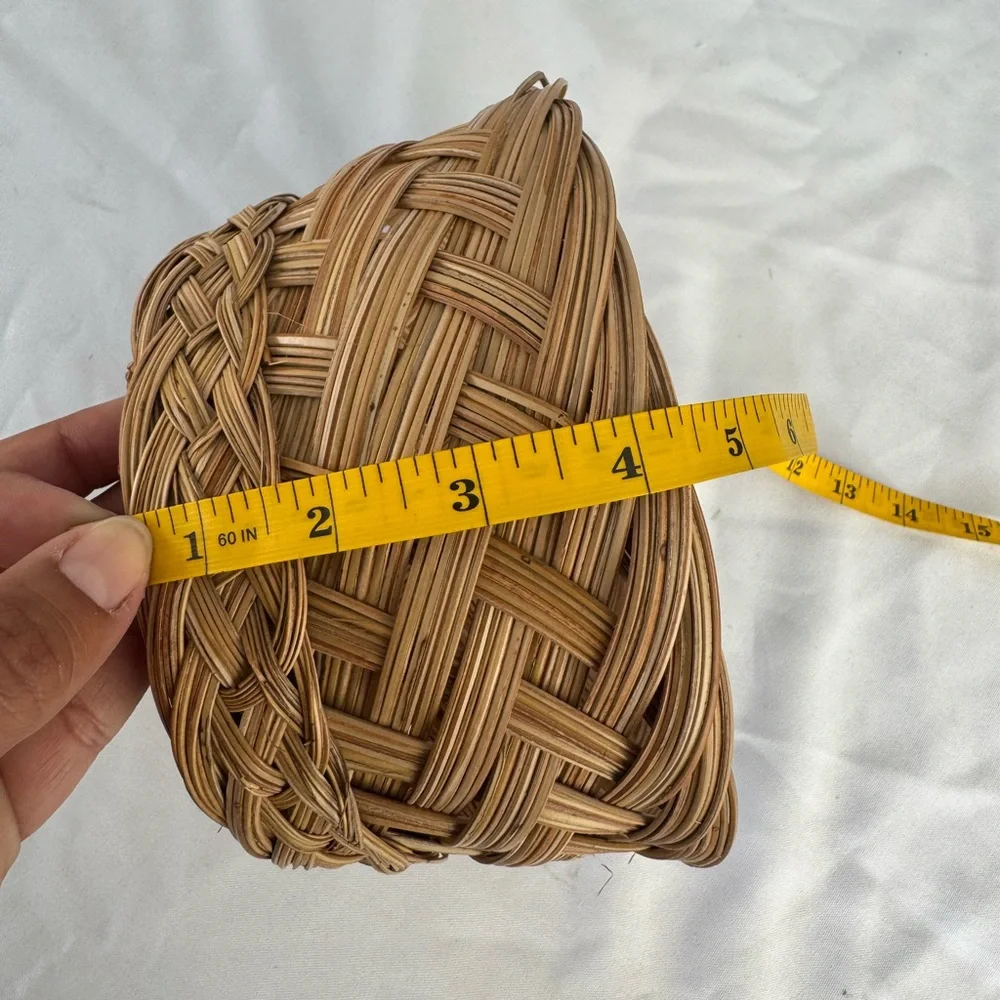 Woven Tan Basket / hand made
